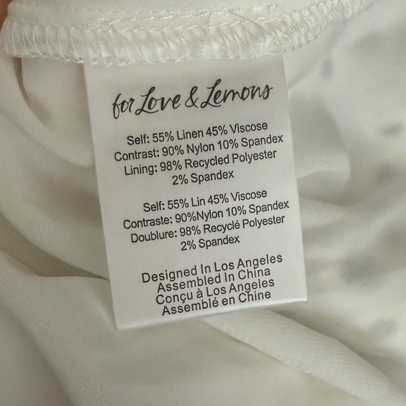 For Love And Lemons Becca Mini Dress in White - Picture 8 of 10